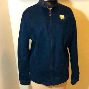 AEmporio Collezione Blue Suede Jacket Size S